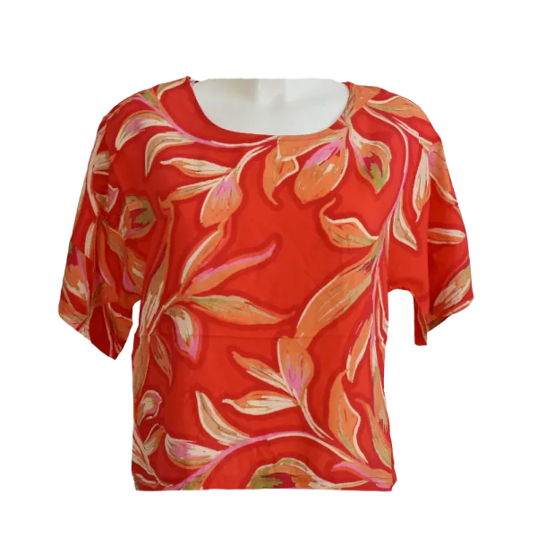 Top en Viscose "Jardin des Sens" - Motif Floral - S au XL