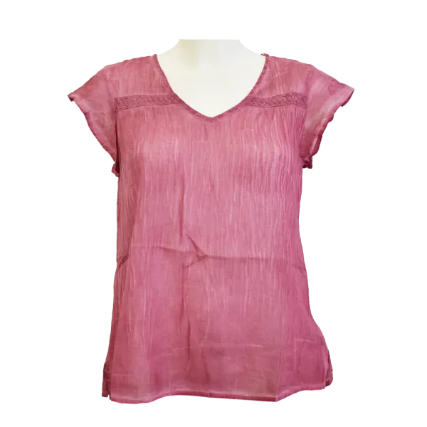 Top en Voile de Coton Esprit Tie-Dye