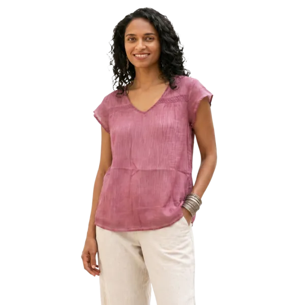 Top en Voile de Coton Esprit Tie-Dye