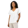 Top Uni Stonewashed - Blanc et Aqua - S au XXL