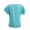 Top Uni Stonewashed - Blanc et Aqua - S au XXL