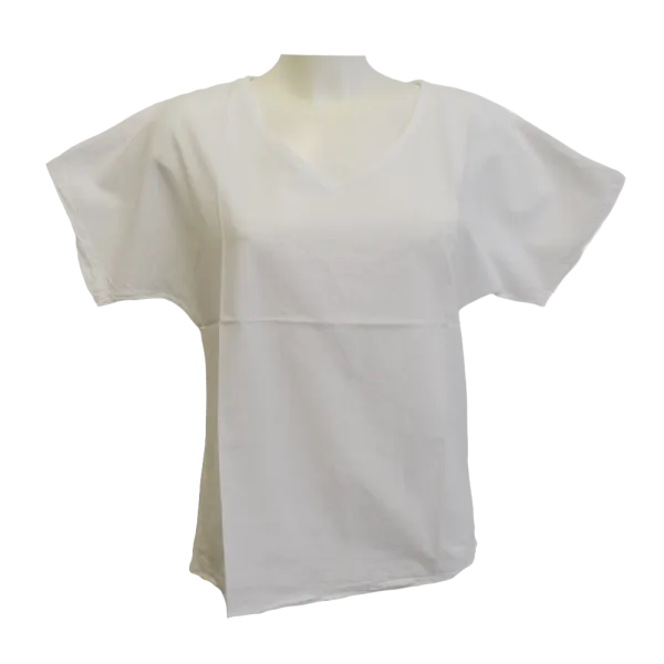 Top Uni Stonewashed - Blanc et Aqua - S au XXL