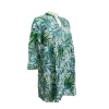 Robe Tunique en Voile de Coton "Jungle Émeraude" - Vert Multi-tons