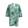 Robe Tunique en Voile de Coton "Jungle Émeraude" - Vert Multi-tons