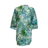 Robe Tunique en Voile de Coton "Jungle Émeraude" - Vert Multi-tons