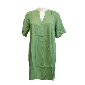 Robe Tunique en Viscose "Douceur d'Olive" - Plis Poitrine