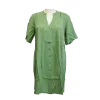 Robe Tunique en Viscose "Douceur d'Olive" - Plis Poitrine