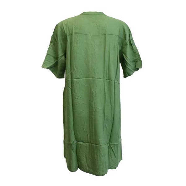 Robe Tunique en Viscose "Douceur d'Olive" - Plis Poitrine