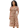 Robe Midi Viscose "Fleurs d'Orient"