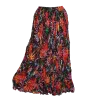 Jupe Longue en Voile Froissé "Aquarelle d'Orient"