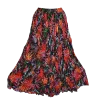 Jupe Longue en Voile Froissé "Aquarelle d'Orient"