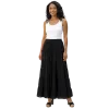 Jupe Longue Bohème en Coton Délavé - Noir - Taille Unique