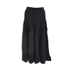 Jupe Longue Bohème en Coton Délavé - Noir - Taille Unique