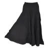 Jupe Longue Bohème en Coton Délavé - Noir - Taille Unique