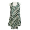 Robe Midi Évasée en Coton "Rythme Bohème" - Rouge et Vert -
