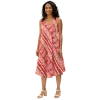 Robe Midi Évasée en Coton "Rythme Bohème" - Rouge et Vert -