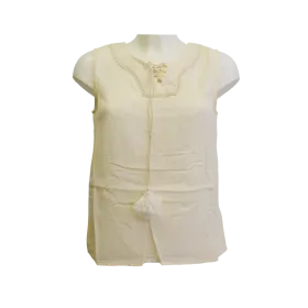 Top en Voile de Coton "Éclat Bohème" - Macramé et Pompons -