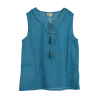 Top en Voile de Coton "Éclat Bohème" - Macramé et Pompons -