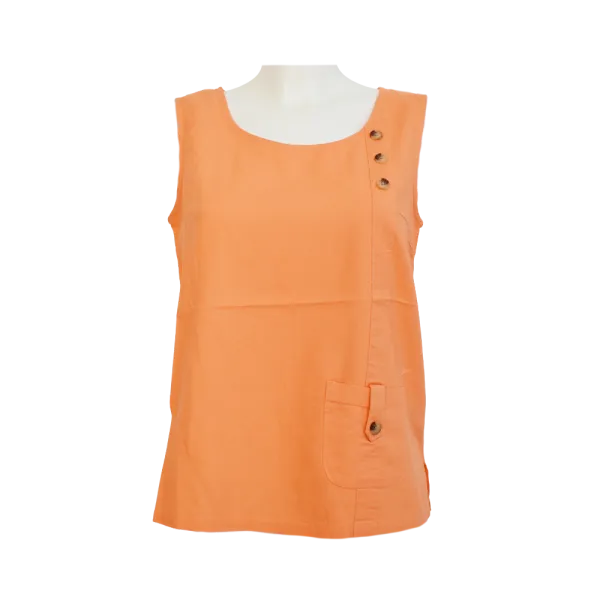 Top Débardeur Lin & Viscose "Douceur d'Été" - Boutons Coco -