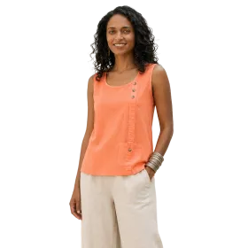 Top Débardeur Lin & Viscose "Douceur d'Été" - Boutons Coco -