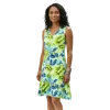 Robe Courte en Viscose "Bouquet de Printemps"