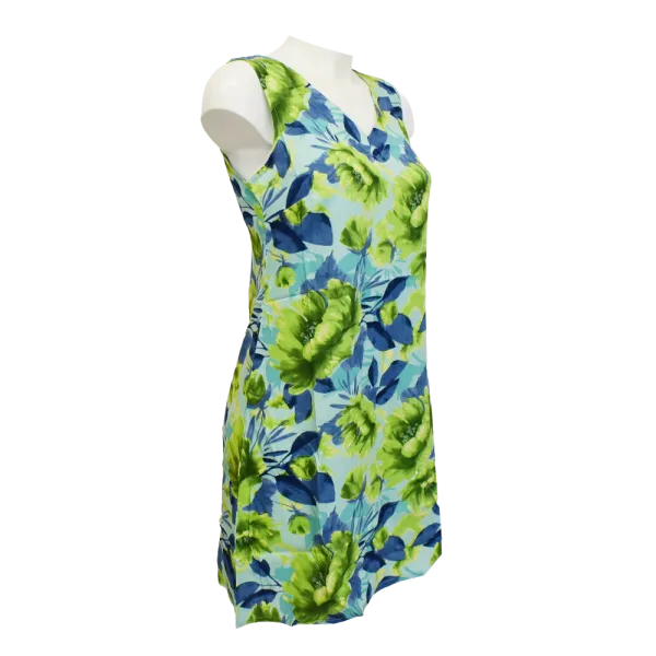 Robe Courte en Viscose "Bouquet de Printemps"