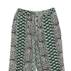 Pantalon en Coton Imprimé Graphique "Mosaïque Urbaine" - Vert et Bleu -
