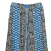 Pantalon en Coton Imprimé Graphique "Mosaïque Urbaine" - Vert et Bleu -