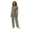 Pantalon en Coton Imprimé Graphique "Mosaïque Urbaine" - Vert et Bleu -