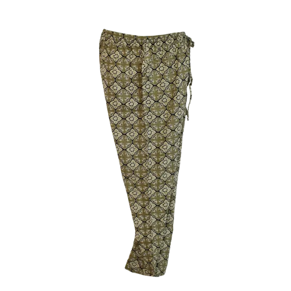 Pantalon en Coton Imprimé Graphique "Mosaïque Mandalas"
