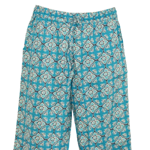 Pantalon en Coton Imprimé Graphique "Mosaïque Mandalas"