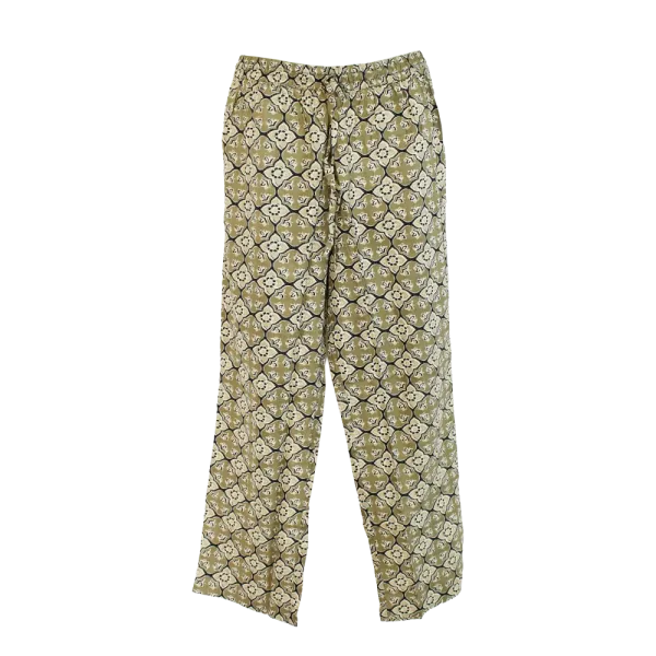 Pantalon en Coton Imprimé Graphique "Mosaïque Mandalas"
