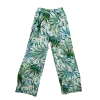 Pantalon Large en Viscose "Oasis Émeraude" - Imprimé Floral -