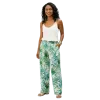 Pantalon Large en Viscose "Oasis Émeraude" - Imprimé Floral -