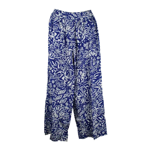 Pantalon Large en Viscose "Estampe Marine" - Imprimé Graphique