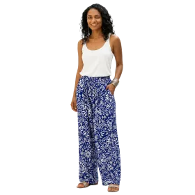 Pantalon Large en Viscose "Estampe Marine" - Imprimé Graphique