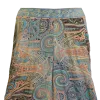 Pantalon Court Large en Soie Synthétique "Palais de Nacre" - Imprimé Cachemire -