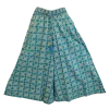 Pantalon Large en Coton "Odyssée Turquoise" - Imprimé Graphique & Ethnique -