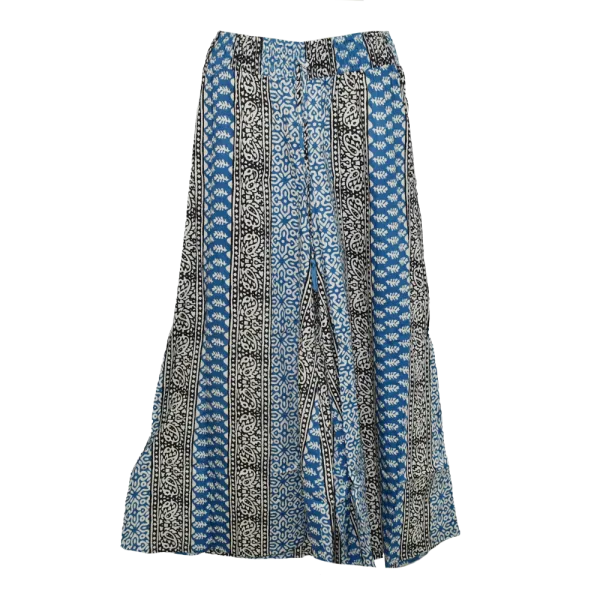 Pantalon Large en Coton "Odyssée Graphique" - Esprit Ethnique -