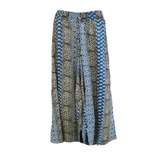 Pantalon Large en Coton "Odyssée Graphique" - Esprit Ethnique -