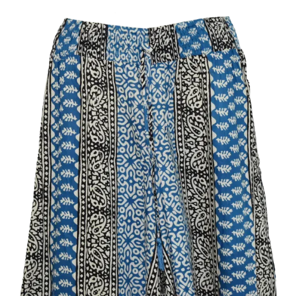 Pantalon Large en Coton "Odyssée Graphique" - Esprit Ethnique -