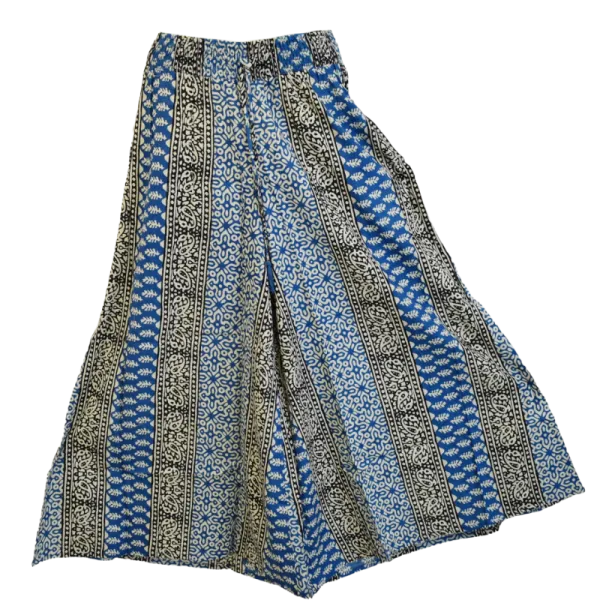 Pantalon Large en Coton "Odyssée Graphique" - Esprit Ethnique -