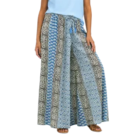 Pantalon Large en Coton "Odyssée Graphique" - Esprit Ethnique -