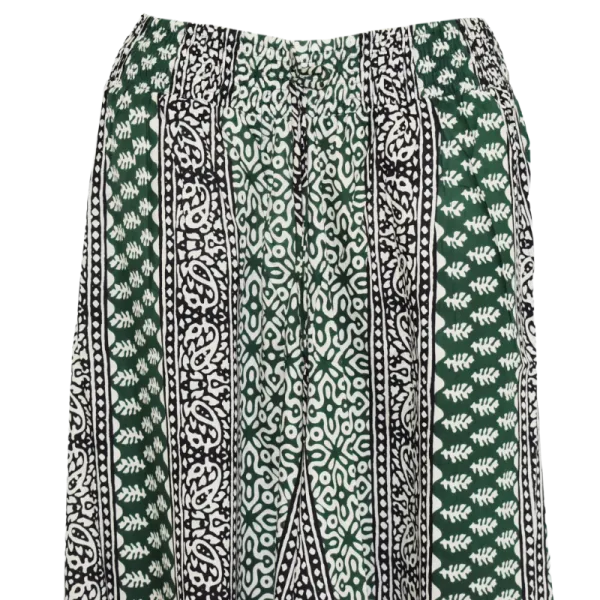 Pantalon Large en Coton "Odyssée Graphique" - Esprit Ethnique -