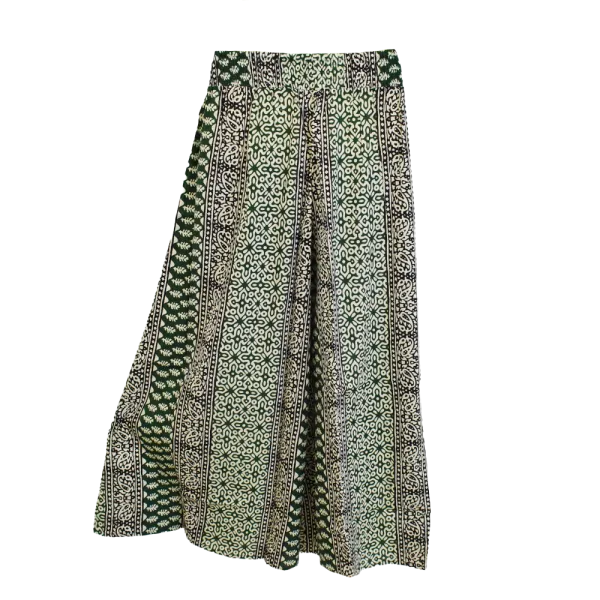 Pantalon Large en Coton "Odyssée Graphique" - Esprit Ethnique -