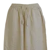 Pantalon Coupe Mixte Coton & Viscose "Brise d'Écru" - Effet Tramé Deux Fils -
