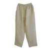 Pantalon Coupe Mixte Coton & Viscose "Brise d'Écru" - Effet Tramé Deux Fils -