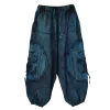 Sarouel Bohème Tie-Dye « Shivna » Bleu Pétrole - Coton Artisanal du Népal -