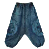 Sarouel Bohème Tie-Dye « Shivna » Bleu Pétrole - Coton Artisanal du Népal -