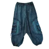 Sarouel Bohème Tie-Dye « Shivna » Bleu Pétrole - Coton Artisanal du Népal -